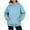 Light Blue, variant on Gamivast Women's Oversized Pullover Hoodie Drop Shoulder Hooded Sweatshirt Soft Long Sleeve Casual Tops with Kangaroo Pocket for Fall Winter Lounge Streetwear White S