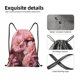 thumbnail image 4 of Fotbe Delicate Pink Carnations Bolsa Mochila con Cordón Estampada, Bolsa de Gimnasio Deportiva, Bolsa Cinch, Bolsa con Cordón para Hombres y Mujeres-Small, 4 of 6