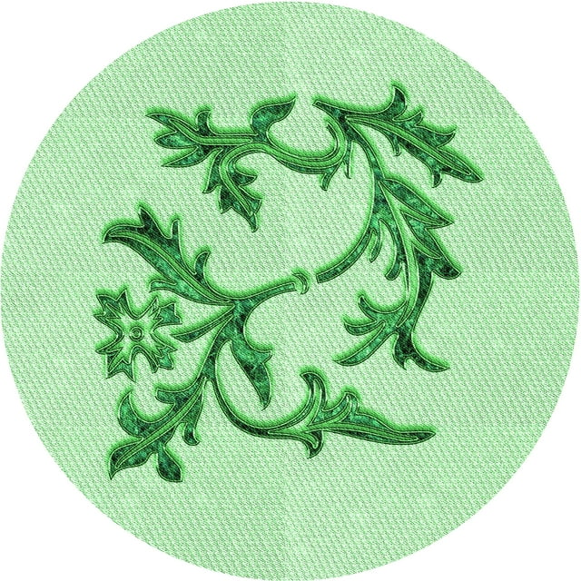 Ahgly Company Tapis d'Intérieur Lavables en Machine Carré Transitionnel Vert Menthe, 3' Carré