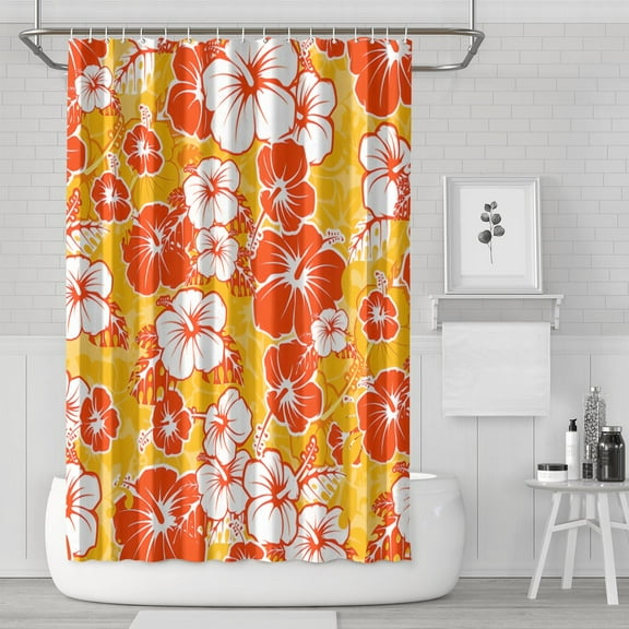 Waterproof Beautiful Colorful Floral Shower Curtain 72x72 Inch Boho Style Polyester Unique Shower Curtain for Bathroom Hotel Home Decor with 12 Plastic Hooks