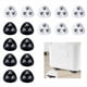 thumbnail image 2 of 16 Piezas Mini Ruedas Giratorias de Metal Ruedas Autoadhesivas Polea Autoadhesiva Giratoria de 360 Grados, 2 of 7