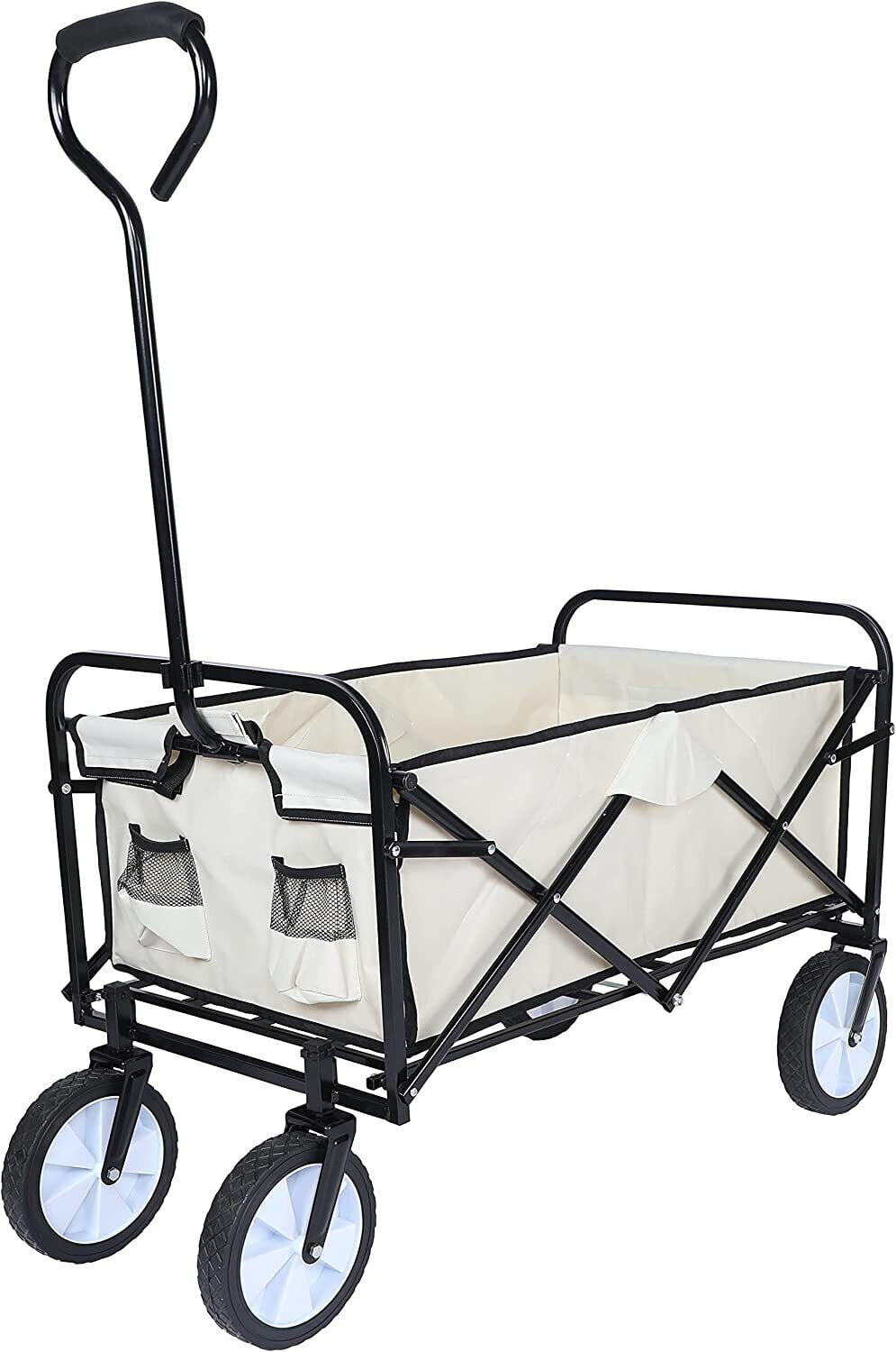 YSSOA Portable Rolling Outdoor Utility Wagon Folding Garden Cart