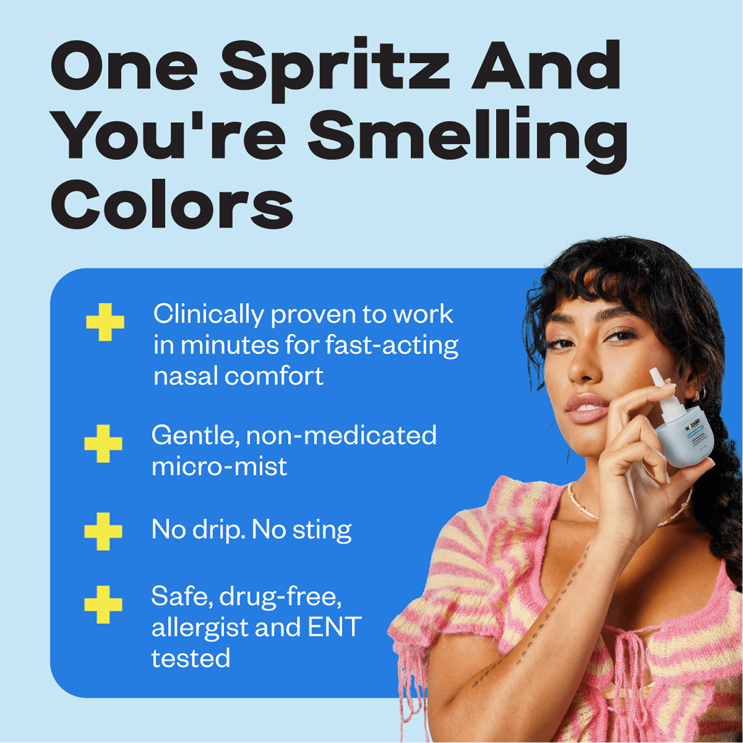 Wizard Wellness Daily Nasal Spray, Saline Mist Spray, Arctic Vanilla Scent, 272 Sprays