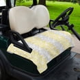 thumbnail image 2 of Golf Cart Seat Covers for 2 Seater,Yellow Grey Botanical Microfiber Cart Seat Towel Blanket,Pastoral Spring Summer Leaf Aesthetics Absorbent NonSlip Bench Seats Protector for Golf Course 51"x31", 2 of 9