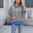 thumbnail image 7 of Ashirexll Hoodies for Women, Oversized Hoodies for Women, Ladies' Long Sleeve Hoodies with Pockets Fashion Striped Sweatshirts Pullover for Fall, 7 of 7