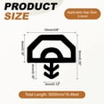 thumbnail image 2 of Uxcell Kerf Weather Stripping Seal Strip (16.4ft x 3/8") - Double D Shape Kerf Noise Reduction Rubber Flange Window Weatherstrip Seal for Door Frame Windows Card Slot, Clear, 2 of 6