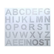 1.57in Alphabet Glitter Diamante Self Adhesive Craft Sticker for Sparkle Letter Peel Off Sticker Sheet Card Making Art&D