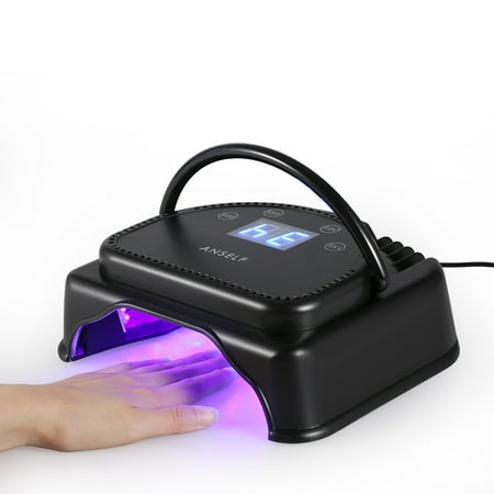 Handle Polish (Anself 64W Pro 32pcs LED Nail Polish Gel Dryer Lamp Curing Machine With Lifting Handle Touch Sensor LCD)