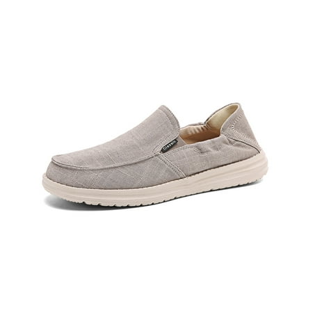 

Rotosw Mens Flats Classic Loafers Breathable Casual Shoe Comfort Slip On Moccasins Walking Lightweight Boat Shoes Beige 9