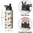 thumbnail image 2 of 40oz Mushroom Water Bottle with Handle and Flip Straw, Sports Stainless Steel Insulated Cup Travel Coffee Mug Tumbler, Birthday Mothers Day Chritmas Gifts for Women, 2 of 6