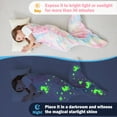 thumbnail image 3 of Softan Kids Mermaid Tail Blanket - Mermaid Tail Blankets Glow in The Dark - Flannel Mermaid Blanket Gifts for Girls - Luminous Unicorn Super Soft Tie Dye Girls Toys - Multicolor Unicorn 17"×39", 3 of 9