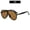 C3-Black Frame Tea Tablets, variant on 2026 New Model Personalized Large Frame Aviator Sunglasses Versatile Street Style Sunglasses European and American Outdoor Sun Protection Vacation Sunglasses for Women