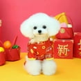 thumbnail image 3 of Dujiujun Pet Clothes Chinese New Year Dog Costume Cartoon Pattern Comfortable Warm Pet Jumpsuit for Festive Decor, 3 of 8