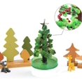thumbnail image 3 of Árbol mágico del Día del Árbol de 2 piezas, árbol de crecimiento mágico de papel de cristal para decoración de niños, juguetes educativos y de fiesta divertidos (verde), 3 of 5