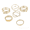 Gold, variant on Stackable Midi and Knuckle Rings Set for Women, 6-Piece Boho Aesthetic Jewelry in Gold and Silver - Gold