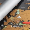 thumbnail image 3 of Unique World Travel Tracker Scratch Off World Map Poster with US States and Country Flags, 3 of 3