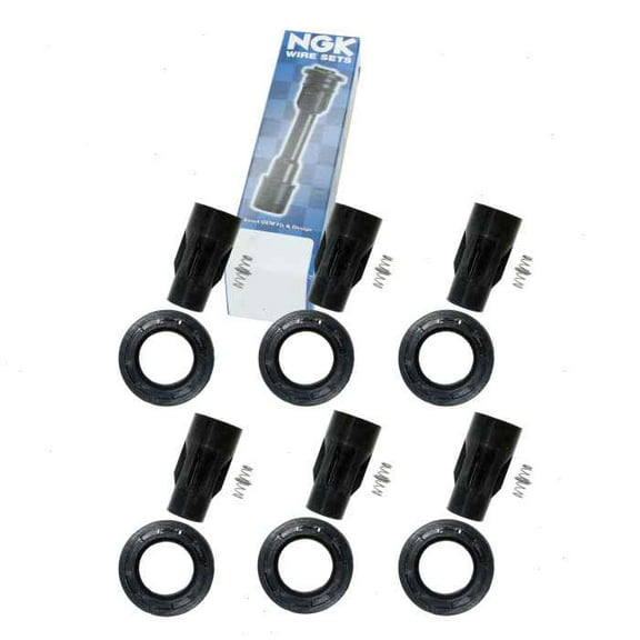 6 pc NGK Ignition Coil Boots compatible with Toyota Sienna 3.3L V6 2004-2006