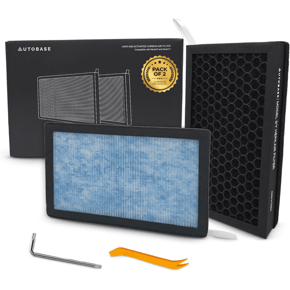2016-2026 Tesla Model Y Air Filter, Model 3 Cabin Air Filter, N98 HEPA Filter with Activated Carbon, Tesla Replacement Air Filter, Tesla Accessories