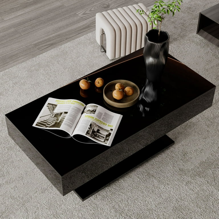 Gloss coffee table deals black