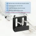thumbnail image 7 of Uxcell 10 Pcs Stainless Steel Tile Hanger, Adjustable Heavy Duty Wall Mount Bracket, Black, 15mm(9/16") Inner Width, 7 of 7