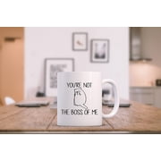 Not The Boss Of Me Funny Cat Mug - Best Christmas Cat Lover Gifts for Women, Men, Mom, Dad - Unique Cat Themed Xmas or Birthday Present Idea - Fun Novelty Coffee Cup for Her, Him, Husband, Wife, Lady