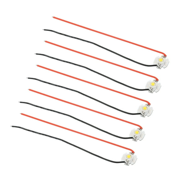 Uxcell 0.6" 700mA 3W Warm White Light LED Chip Bulb COB Light Beads Copper Bracket 5 Pack