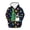 Colored Paw Print Patterns, variant on Lightweight Girls Zip Up Hoodie for School Run, Union Jack Casual Zip up Hoodies Polyester Fabric Zip Up Hooded Sweatshirt