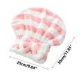 thumbnail image 3 of Yatlte Microfiber Hair Drying Towels Head wrap with Bow-Knot Shower Cap, Absorbent Quick Drying Cap Soft Hair Drying Towel Stripe Dry Hair Cap, for Curly Long & Wet Hair Gift for Women, 3 of 6
