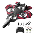thumbnail image 1 of Avión de control remoto RC Avión RC Quadcopter Helicóptero Roll 2 velocidades ajustable Rojo con 2 pilas, 1 of 8