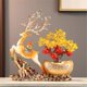 thumbnail image 3 of Adorno Feng Shui de árbol de dinero de cristal, decoración de mesa con ciervo for la prosperidad y la riqueza del hogar, 3 of 3