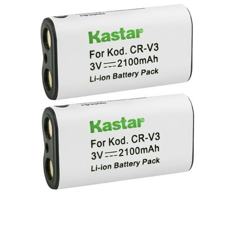 Image of Kastar CR-V3 Battery 2-Pack Replacement for Olympus D-490 D-490Z D-510 D-520 D-520Z D-540 D-550 D-550Z D-560 D-560Z D-565 D-575 D-580 D-595Z E10 E-100 RS E-20N FE-100 FE-110 Camera