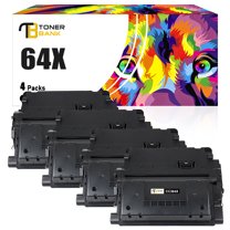 Toner Bank 4-Pack Compatible Toner Replacement for HP 64X CC364X LaserJet P4015n P4015x P4515n P4515x Laser Printer Ink Black