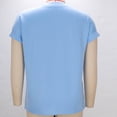 thumbnail image 7 of Perfectbot Women's V-Neck Satin Blouses - Short Sleeve Loose Fit Tops for Business Office， Sizes L-5XL, 7 of 7