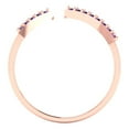 thumbnail image 4 of 0.2475 ctw Statement Anniversary Ring for Women | Round Cut Simulated Alexandrite | Hyperallergenic Solid 18K Rose Gold, 4 of 5