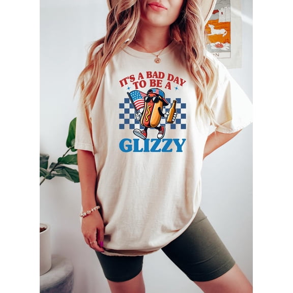 It's A Bad Day To Be A Glizzy Shirt, Funny Hot Dog 4th of July Shirt, Independence Day Tee, 4th July Shirt Meme Shirt, Hot Dog Lover Gift