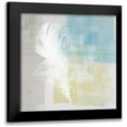 thumbnail image 1 of Murdock, Ramona 20x20 Black Modern Framed Museum Art Print Titled - White Feather Abstract I, 1 of 5