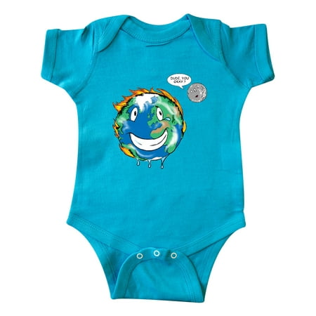 

Inktastic Earth on Fire Dude You Okay Gift Baby Boy or Baby Girl Bodysuit