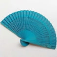 thumbnail image 1 of Folding Chinese Waaier Fan Lace Hand Fans Flower Fragrant Wood Wedding Favors Gifts, 1 of 4