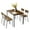 Rustic Brown, variant on Dining Table Set, 4 Piece Dining Room Table Set for Small Spaces, Kitchen Table with 2 PU Leather Upholstered Chairs and a Long Bench, Space-Saving Table Set for Kitchen, Dining Room, Restaurant