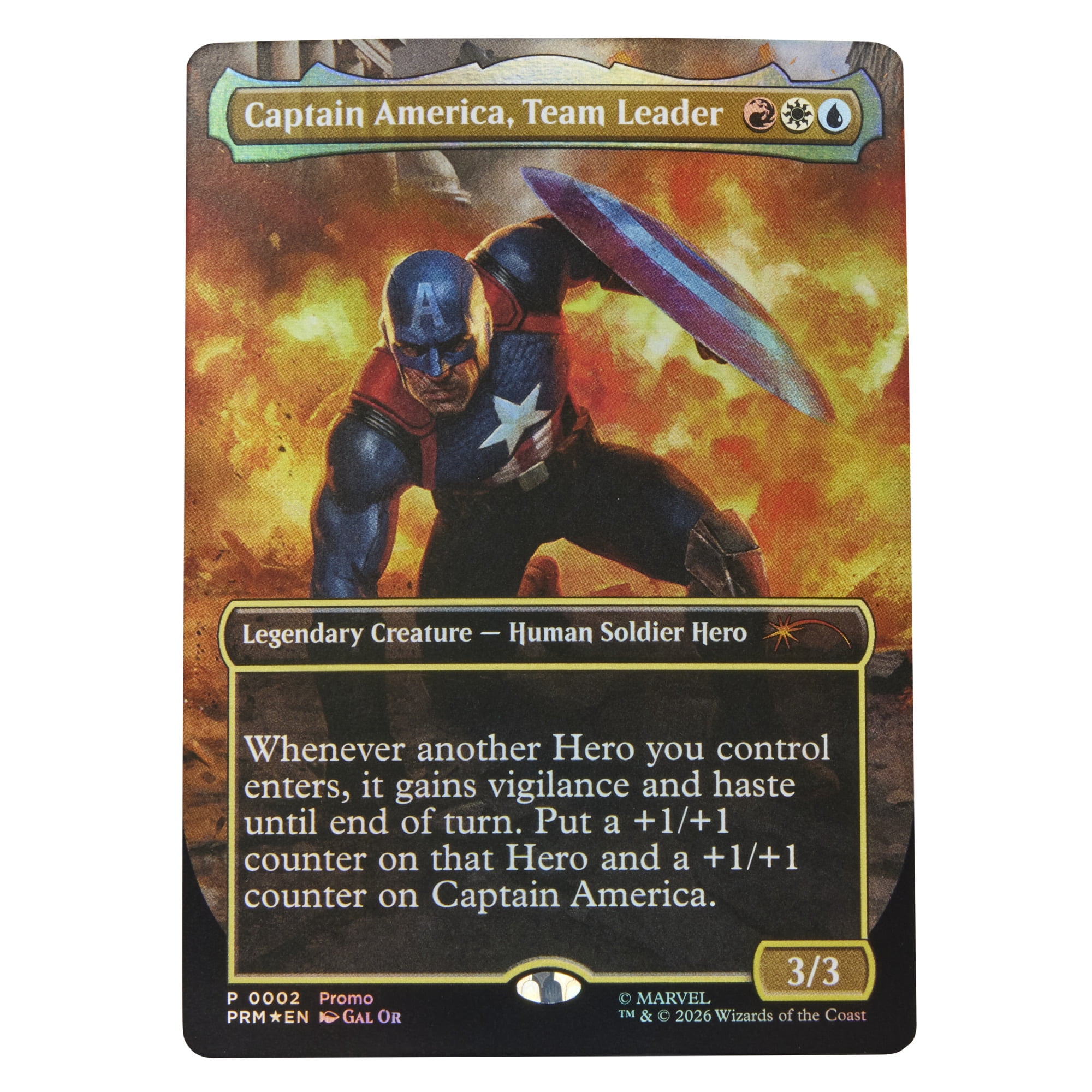Marvel Legends Series Marvel Super Heroes Magic: The Gathering Captain America (Avengers: Twilight), 6" Action Figure plus Exclusive Foil Trading Card