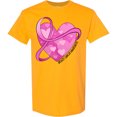 thumbnail image 3 of Inktastic Breast Cancer Awareness Pink Ribbon Around Heart T-Shirt, 3 of 5