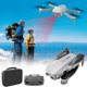 thumbnail image 3 of Dron PAVEOS con cámara, motor sin escobillas, UAV, posicionamiento óptico, cuadricóptero 4K con 2 cámaras, resistente al viento, control remoto, drones con cámara para adultos, gris-c, 3 of 5