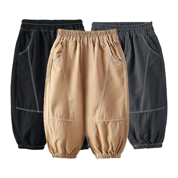 Godderr Toddler Kids Sweatpants for Girls,1-10Y Baby Elastic Waist Loose Pants Spring Autumn Jogger Pants Fashion Casual Solid Color Trousers