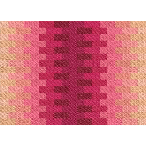 Ahgly Company Machine Washable Indoor Rectangle Transitional Crimson Red Area Rugs, 2' x 3'