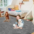 thumbnail image 3 of 5X8 Ultra Soft Rug for Living Room, 5X8 Fluffy Shag Area Rug for Bedroom, Modern Shaggy Carpets Fuzzy Rug for Teens Dorm Nursery Home Decor Aesthetic, Upgrade Anti-Skid Durable, Grey, 3 of 9