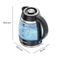 thumbnail image 2 of Chefman Hervidor eléctrico para agua hirviendo, 1.8L 1500W, agua caliente en 3 minutos, luces LED, apagado automático, protección de ebullición y secado, he, 2 of 8