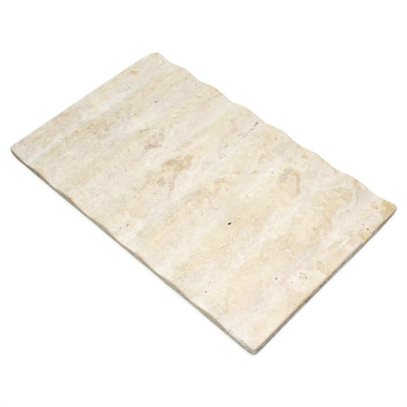 BIDK Home Travertine Rectangular Accent Tray - 12" - Beige