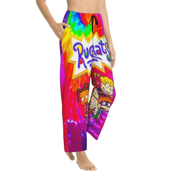 Womens Rugrats Pajama Pants Sleepwear Pajamas Vacation Sleep Pant With Pockets
