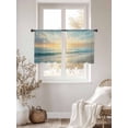 thumbnail image 4 of Beach Sunrise Sheer Curtains 45 Inch Long 2 Panels, Ocean Sky Sea Water Wave Light Filtering Rod Pocket Curtains, Sheer Voile Drapes for Living Room Bedroom, 52"x45", 4 of 8