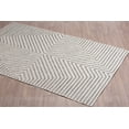 thumbnail image 4 of 3'3" x 5' Gris Clair Géométrique Stripes Tapis d'Intérieur / Extérieur, 4 of 4
